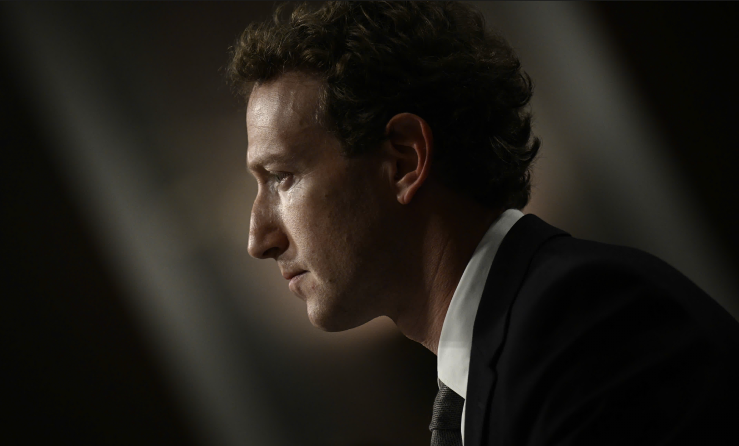 Mark Zuckerberg at a senate committee hearing in January. ‘I believe the government pressure was wrong,’ he said. Photograph: Brendan Smialowski/AFP/Getty Images