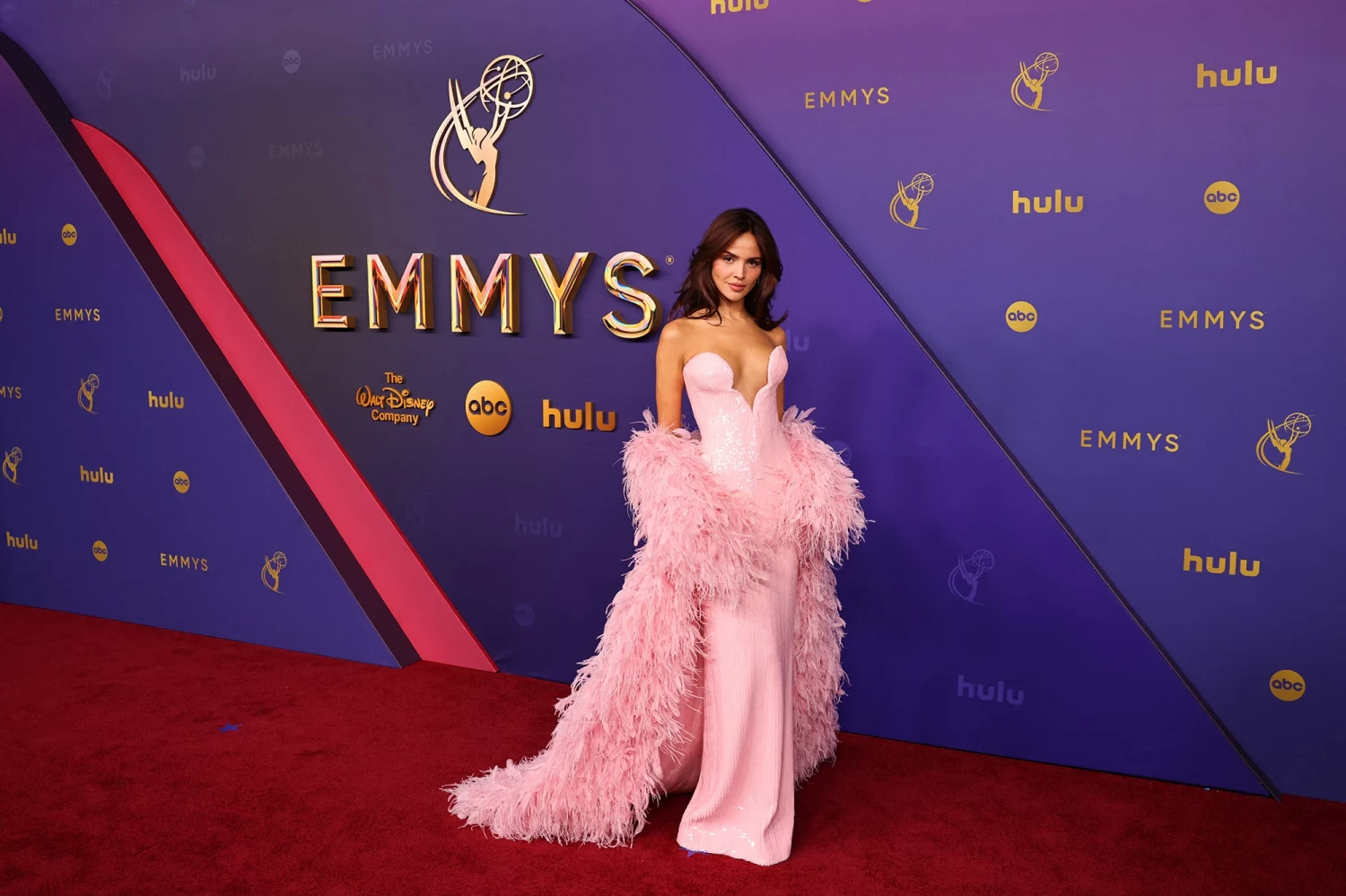 Eiza Gonzalez attends the 76th Primetime Emmy Awards at the Peacock Theater in Los Angeles, on Sunday, September 15. Mike Blake/Reuters