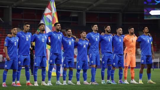 FILE PHOTO: The Israel football team during a match in Budapest on September 9, 2024. ©  Jonathan Moscrop / Getty Images