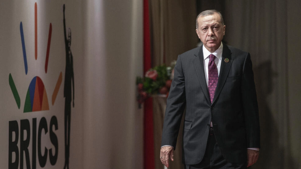 Turkey's President Recep Tayyip Erdogan attends a BRICS summit in this file photo taken on July 27, 2018 in Johannesburg, South Africa. © Gianluigi Guercia, AFP