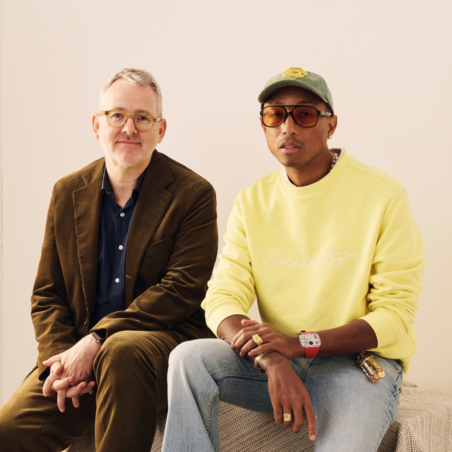 Morgan Neville and Pharrell Williams of 'Piece by Piece' pose in the Getty Images Portrait Studio Presented by IMDb and IMDbPro during the Toronto International Film Festival.Photograph: Gareth Cattermole/Getty Images