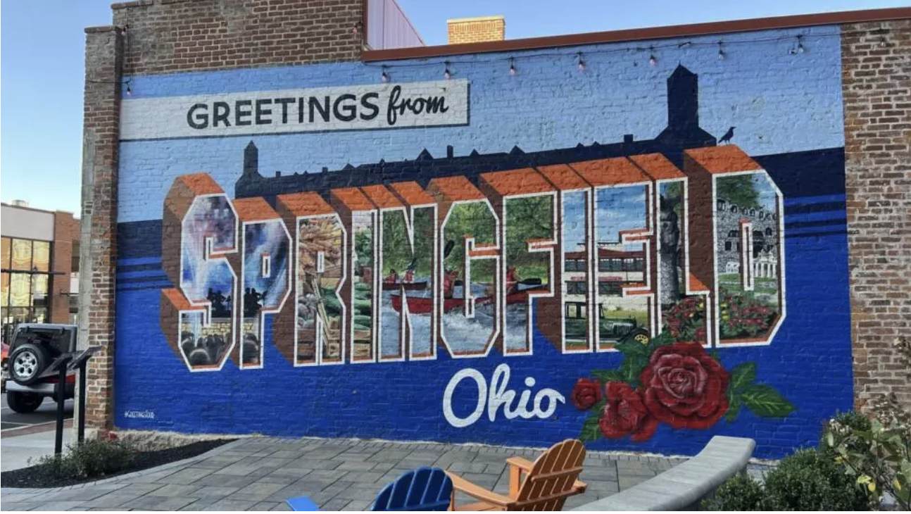 Une peinture murale à Springfield, dans l'Ohio, le 1er novembre 2024. © Barbara Gabel, France 24