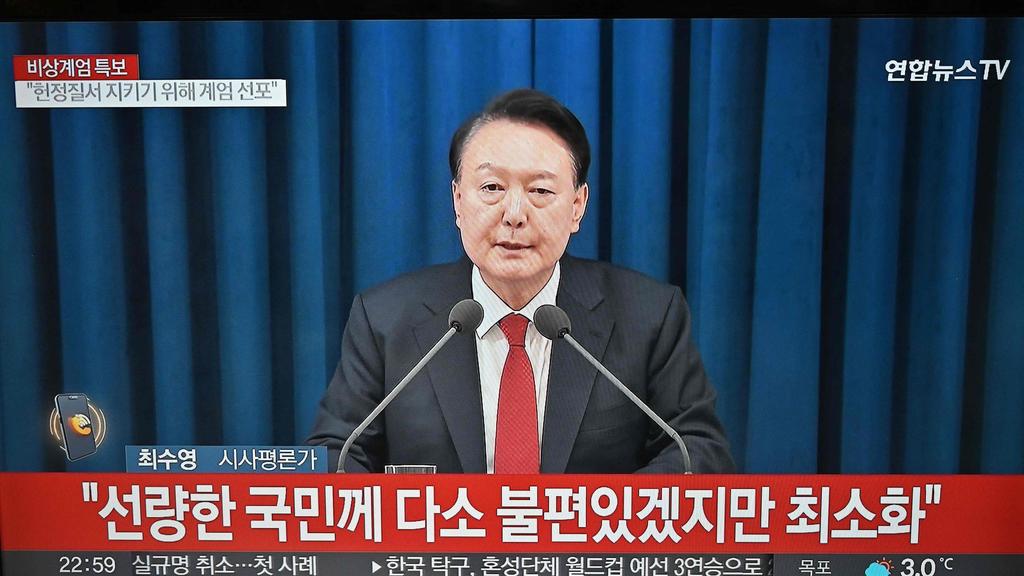 South Korea's President Yoon Suk Yeol declared emergency martial law. Picture: Jung Yeon-je /AFP