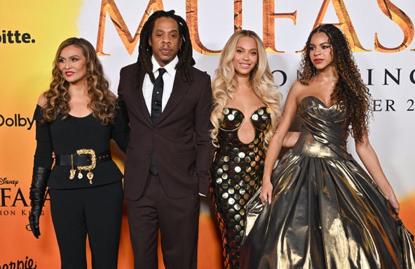 Jay-Z appears at 'Mufasa' premiere with Beyoncé amid rape claim