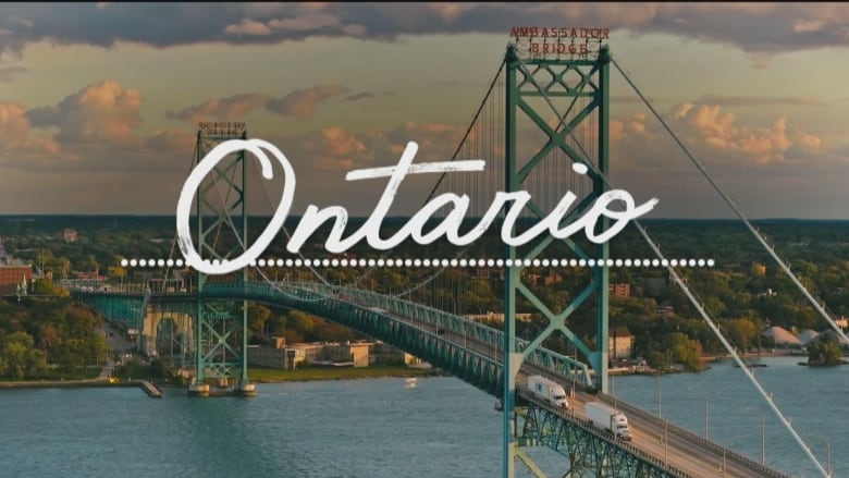 A screenshot of Ontario's new 60-second ad set to run in the U.S. over the holiday season and into the new year. (@ONgov/Youtube)