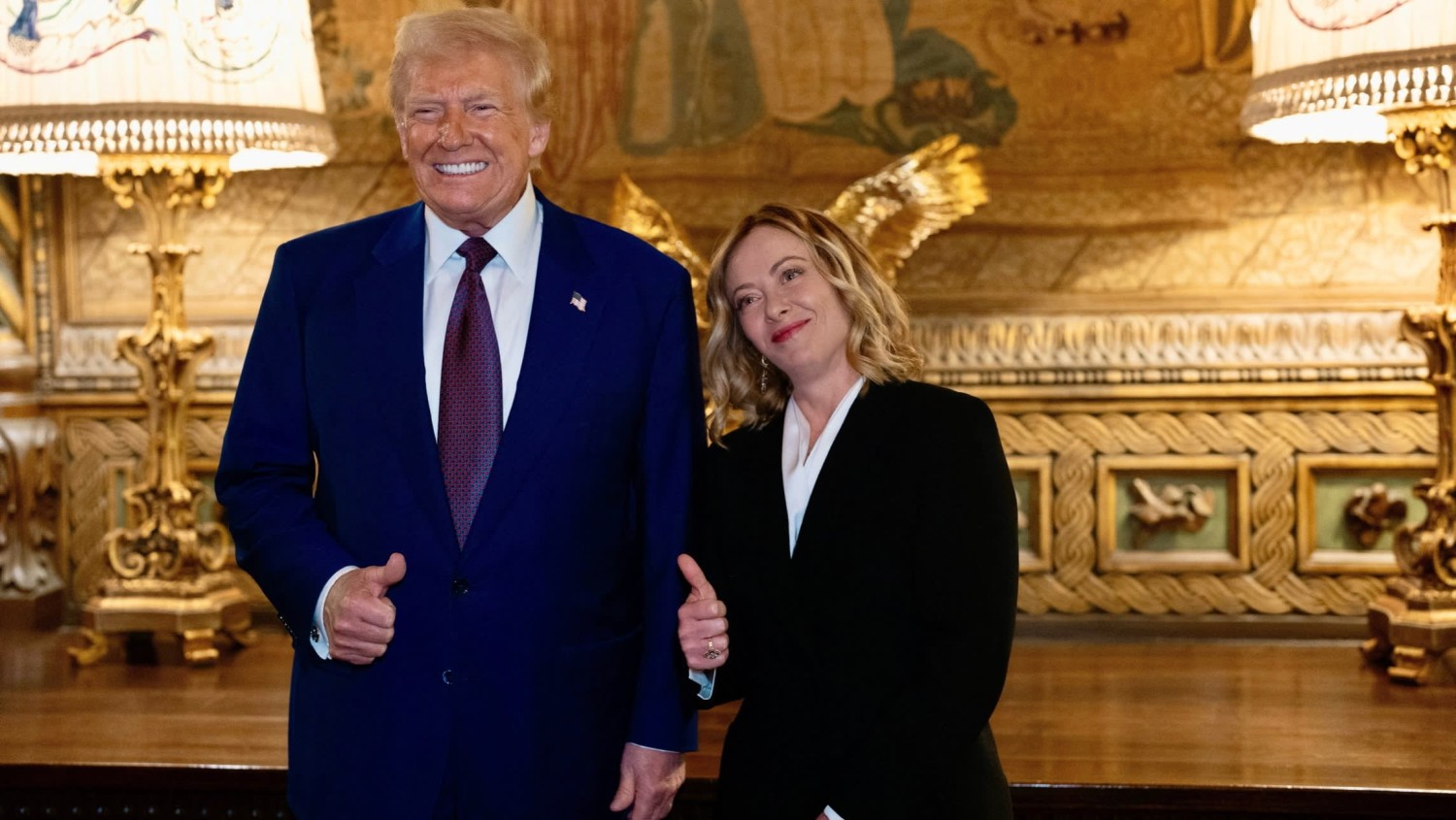 Giorgia Meloni visits Donald Trump at Mar-a-Lago