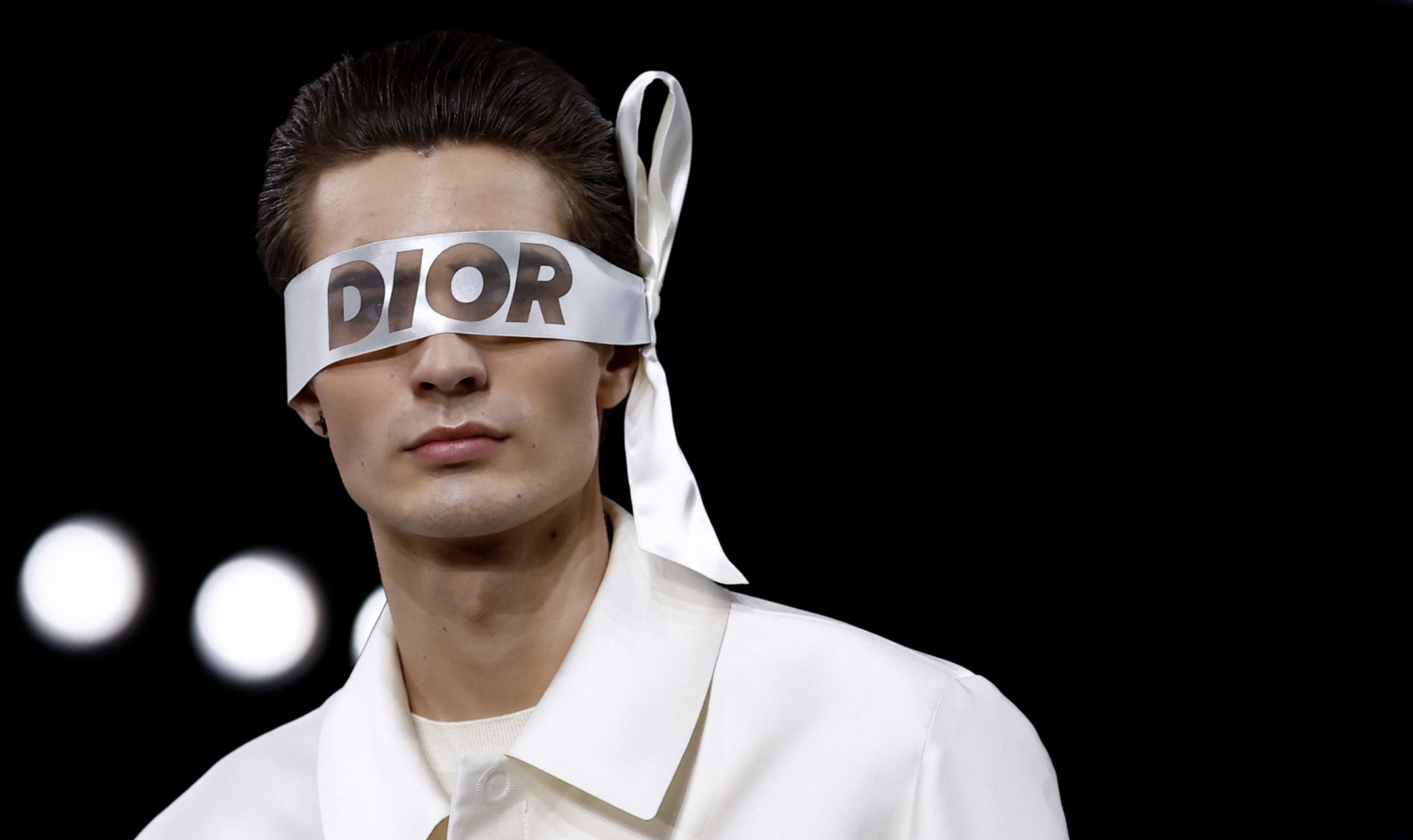 A creation from Kim Jones’s Dior Homme fall-winter 2025-26 collection at Paris fashion week. Photograph: Sarah Meyssonnier/Reuters