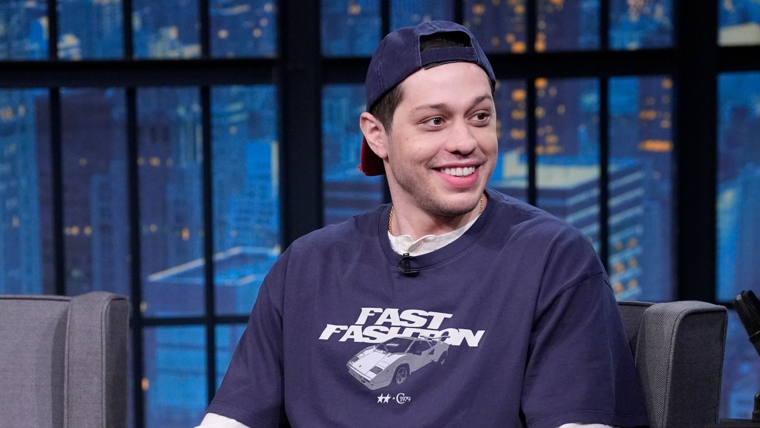 Pete Davidson during an interview with host Seth Meyers on February 6, 2025.  Lloyd Bishop/NBC