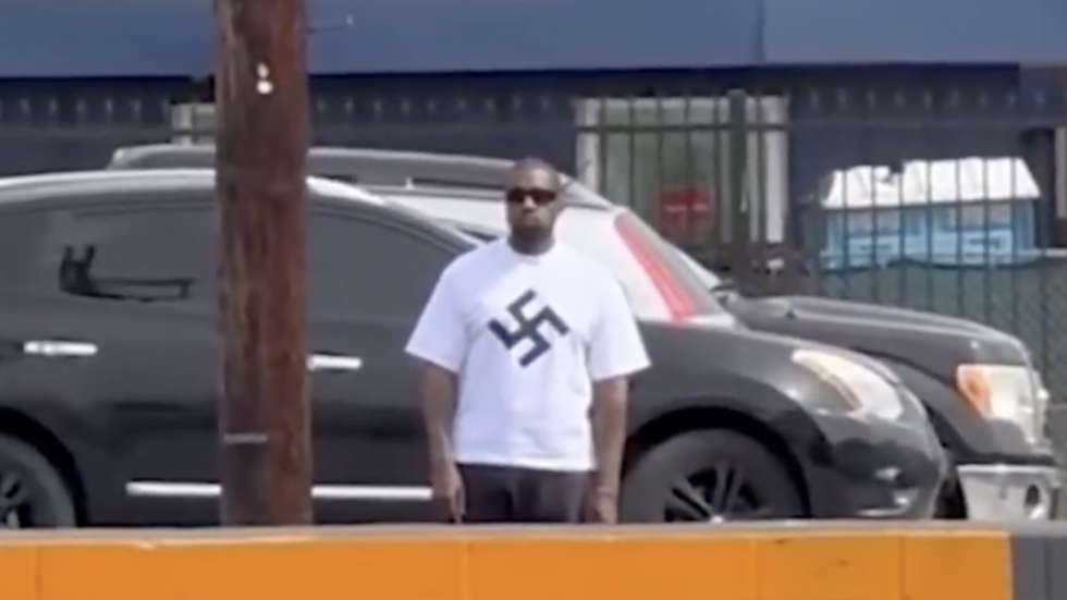 Ye flaunts swastika T-shirt in LA