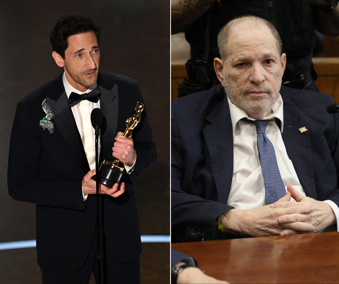 Harvey Weinstein weighs in after Adrien Brody mentioned his children at the Oscars