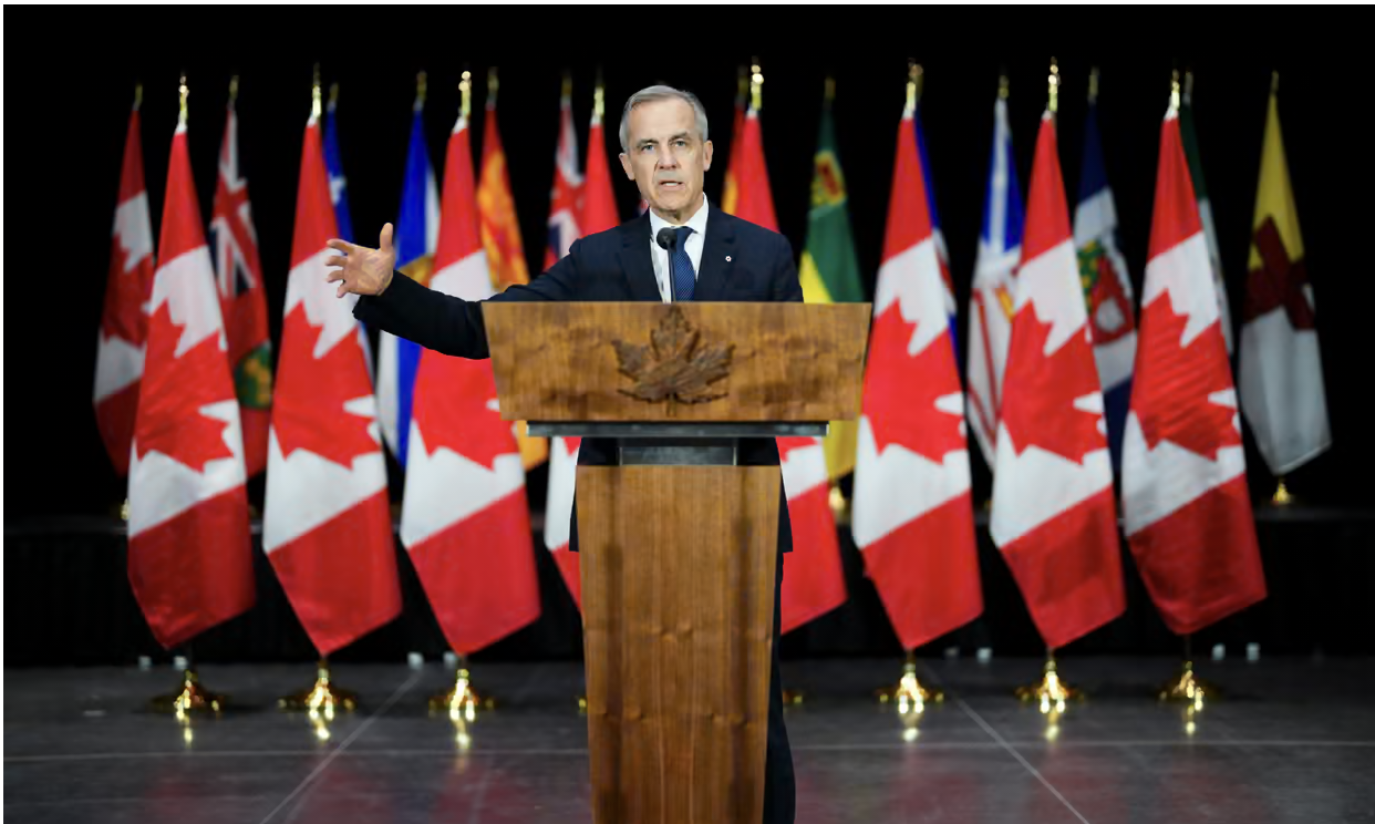 Mark Carney will stand for election in the Ottawa seat of Nepean as he takes Canada to a general election. Photograph: Sean Kilpatrick/AP