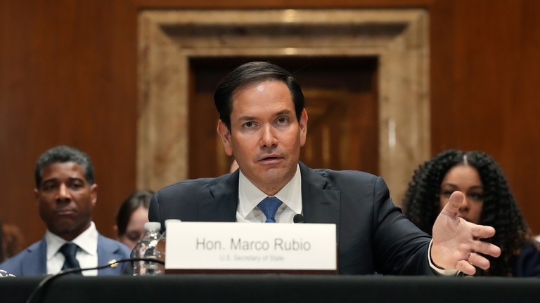US Secretary of State Marco Rubio testifies before the Senate, May 20, 2025. ©  Kevin Dietsch / Getty Images