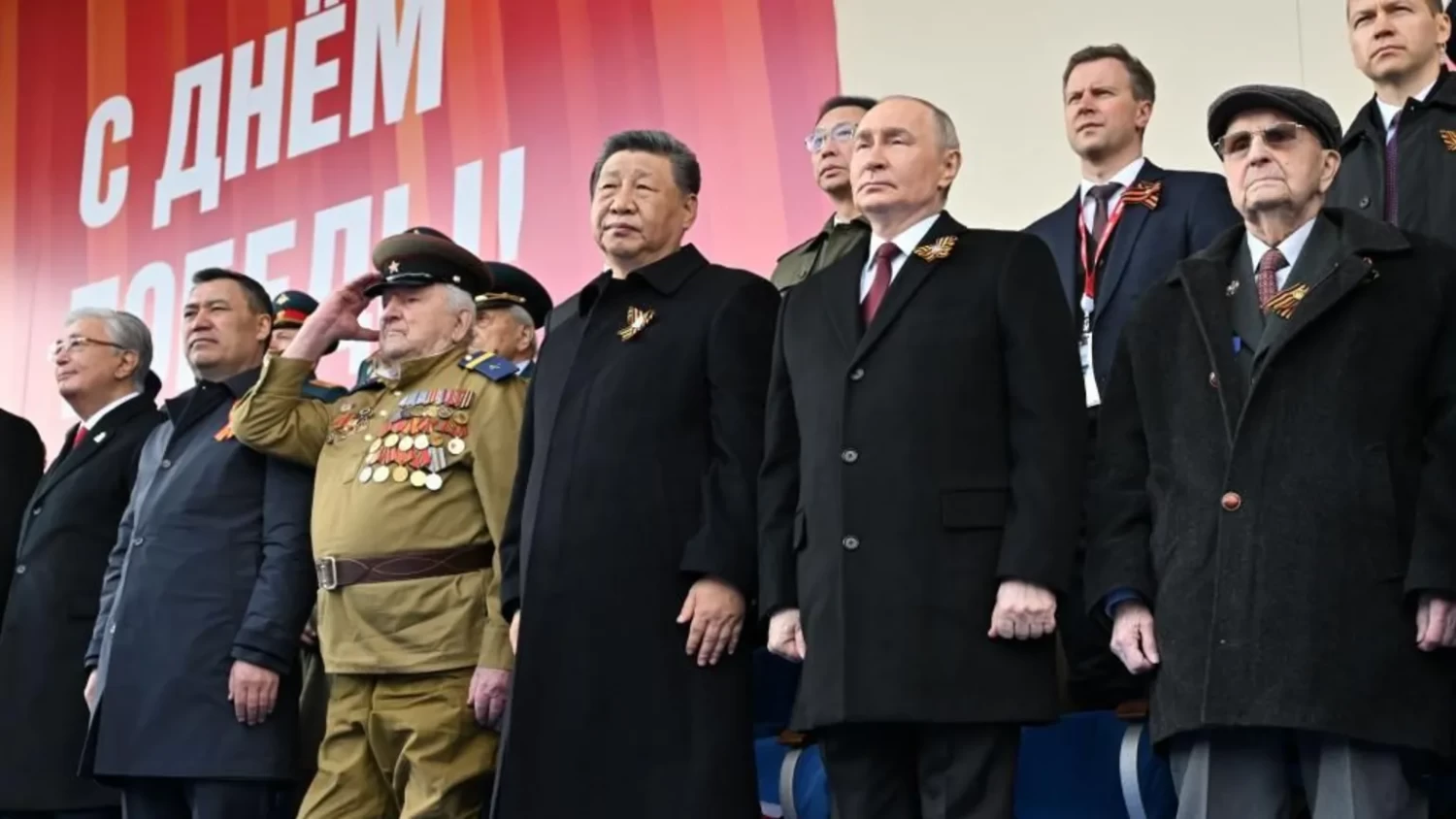 China's Xi stands with Putin at Russia's Victory Day parade