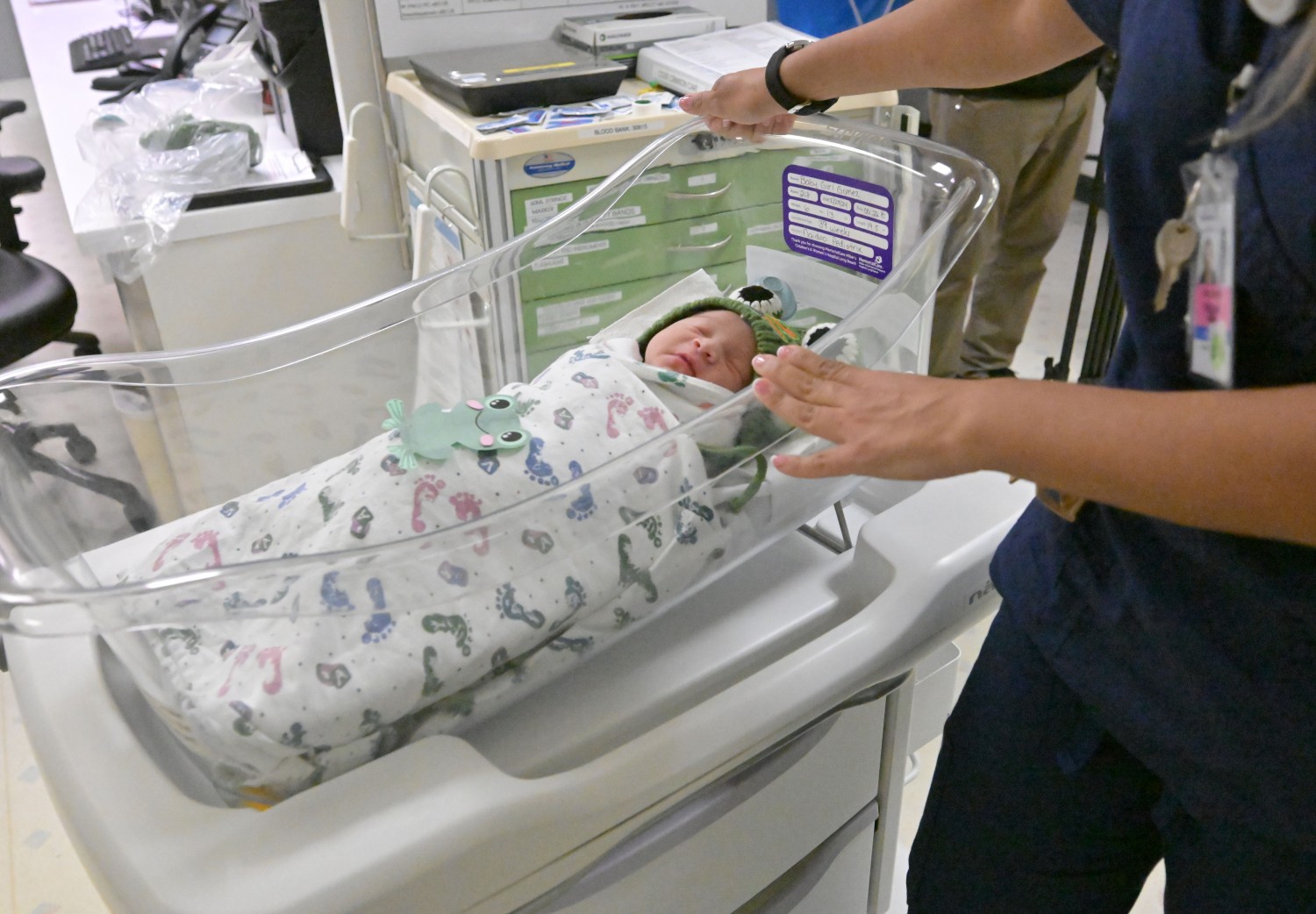 A Leap Year baby at MemorialCare Miller Childrens & Womens Hospital, in Long Beach on February 29, 2024.﻿  Brittany Murray/MediaNews Group/Long Beach Press-Telegram via Getty Images