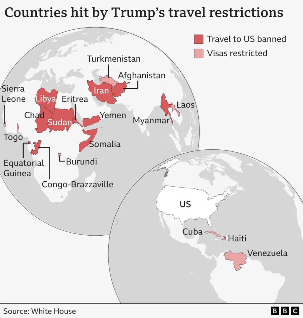 Why were these 12 countries on Trump's travel-ban list?