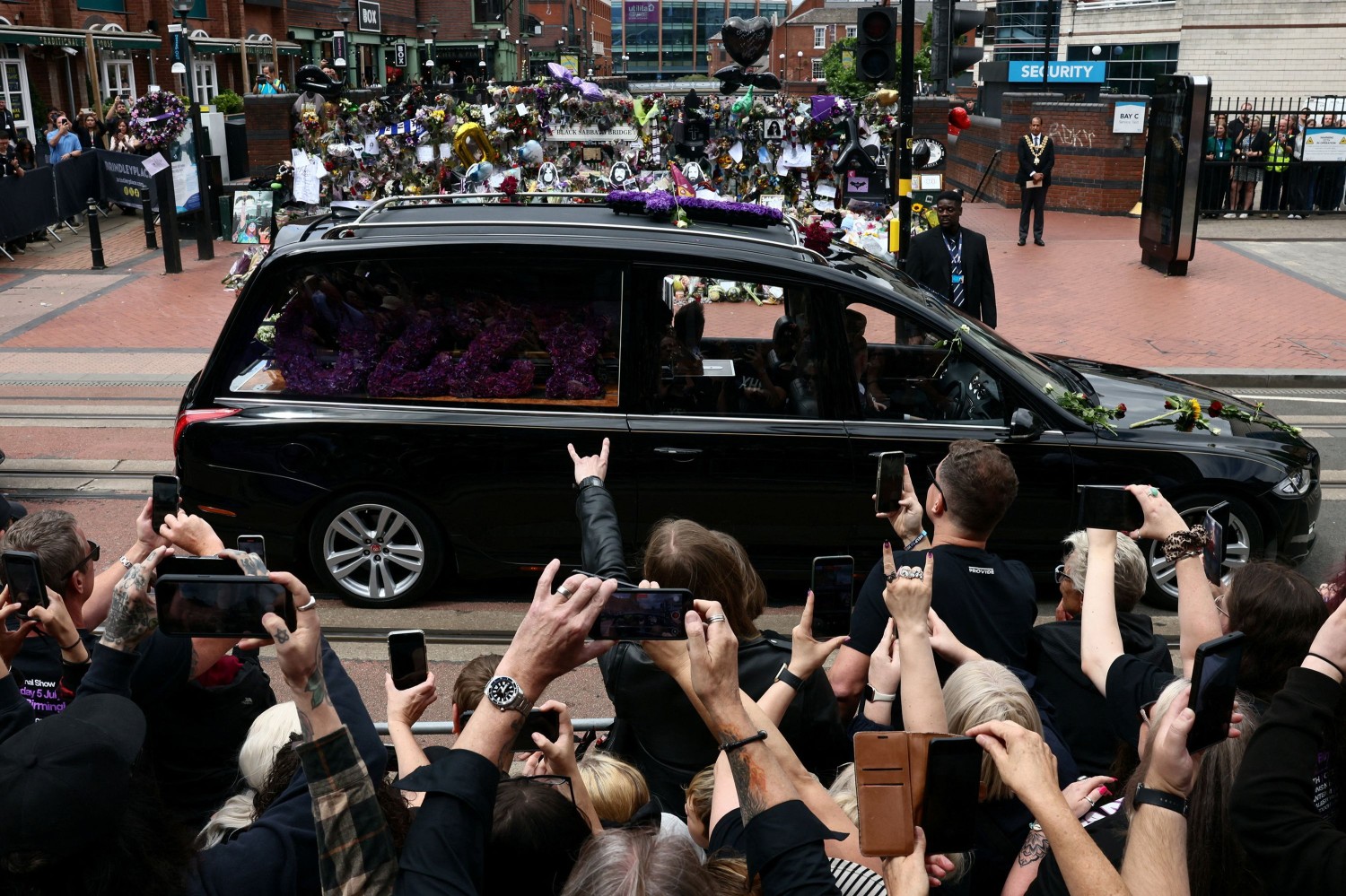 Birmingham, the home of metal, honors Ozzy Osbourne as hearse passes through
