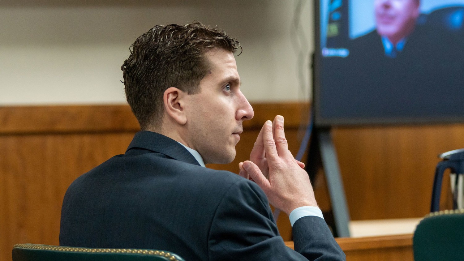 Bryan Kohberger listens to arguments during a hearing on October 26, 2023, in Moscow, Idaho.