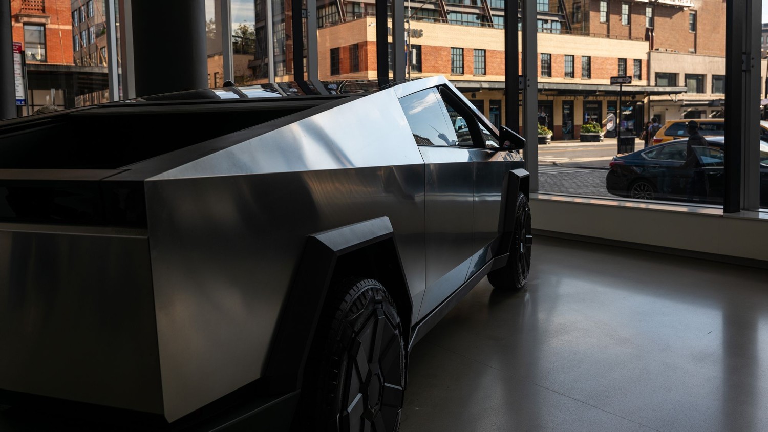 A Cybertruck at a Tesla dealership in New York. Spencer Platt/Getty Images