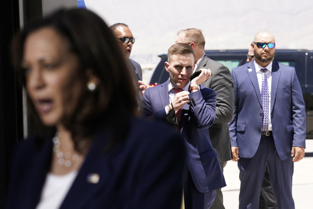 A Secret Service agent told NBC News that Joe Biden had extended former Vice President Kamala Harris' protection to 18 months.Yuri Gripas / Pool / ABACA via Reuters