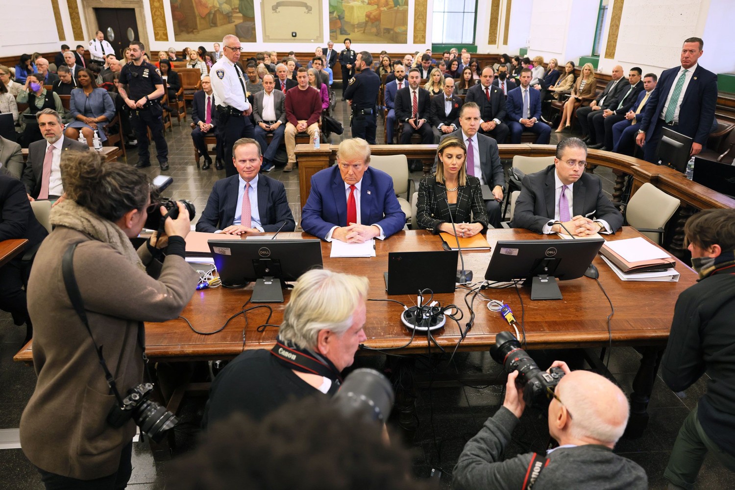 Donald Trump sits in New York State Supreme Court during his civil fraud trial on January 11, 2024. Michael M. Santiago/Getty Images/File