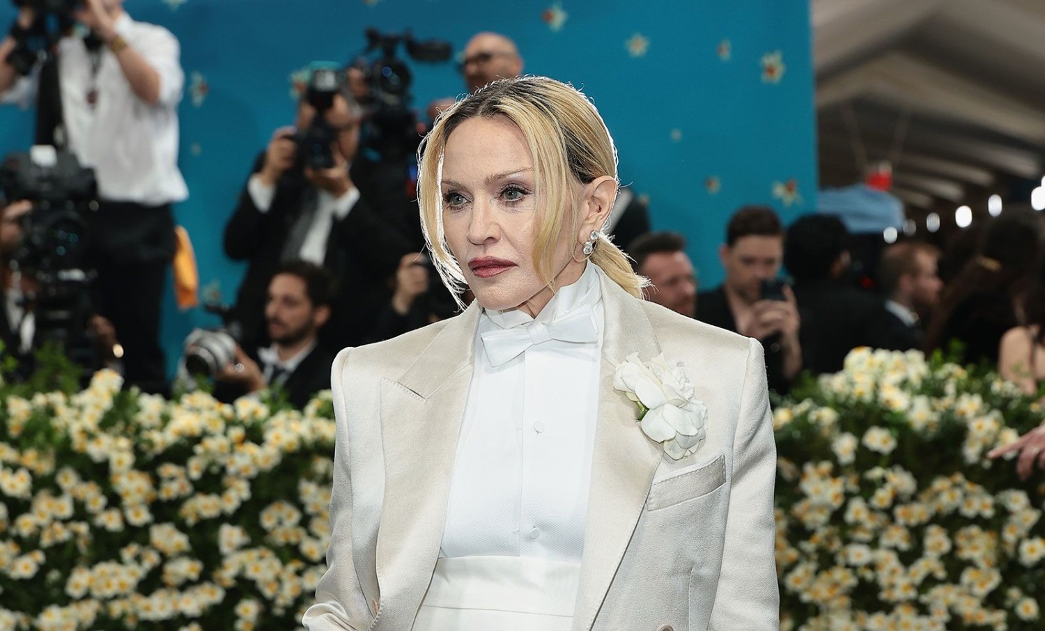 Madonna, pictured here in May, has called on Pope Leo to visit Gaza and bring his "light to the children before it’s too late." Dimitrios Kambouris/Getty Images/File