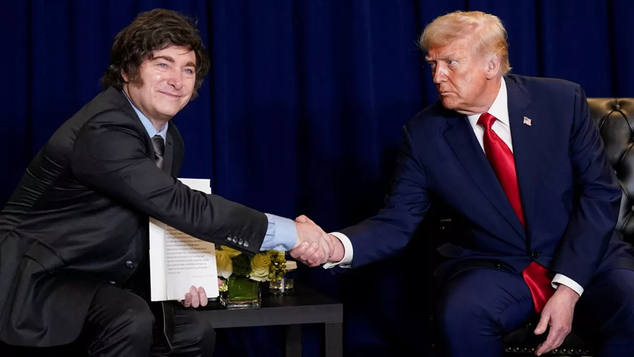 Le président américain Donald Trump et son homologue argentin Javier Milei aux Nations unies à New York, le 23 septembre 2025. (Photo Al Drago/Reuters)