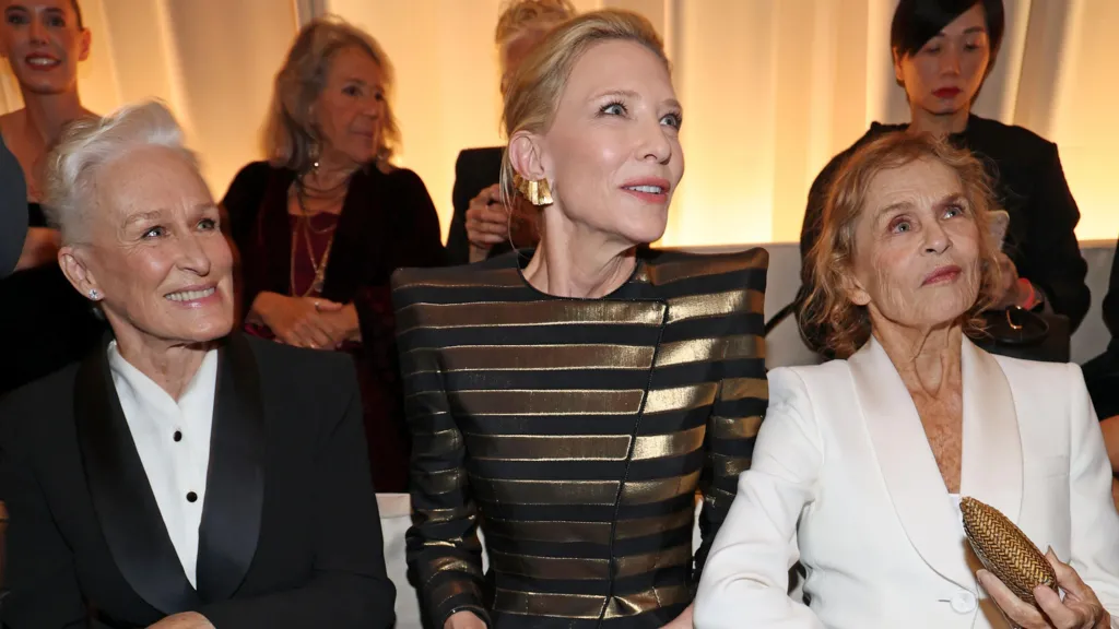 Getty Images / Left-rignt: Glenn Close, Cate Blanchett and Lauren Hutton were in the front row