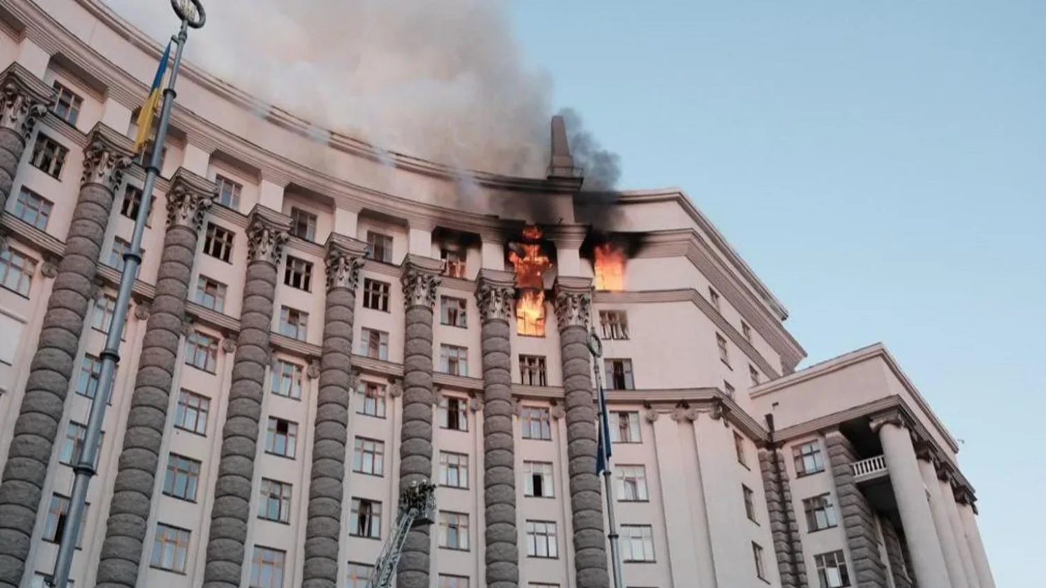 Zelensky condemns 'ruthless attack' after Russia hits main government building in Kyiv