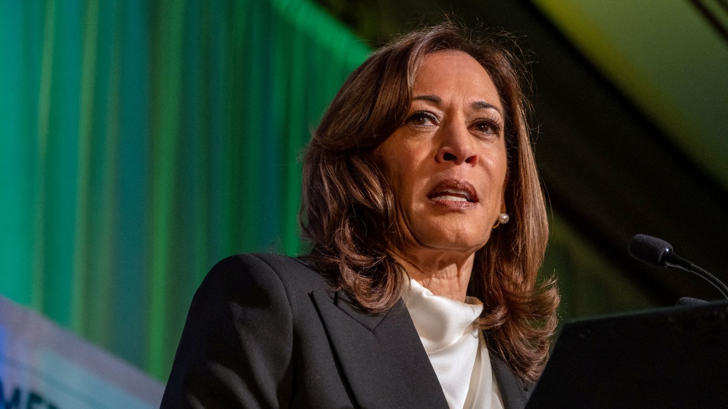 Former US Vice President Kamala Harris speaks at the Emerge 20th Anniversary Gala in San Francisco, California, on April 30, 2025.  Camille Cohen/AFP/Getty Images