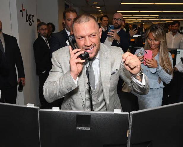 Conor McGregor at a charity event in New York last week. Photograph: Slaven Vlašić/Getty Images for Cantor Fitzgerald
