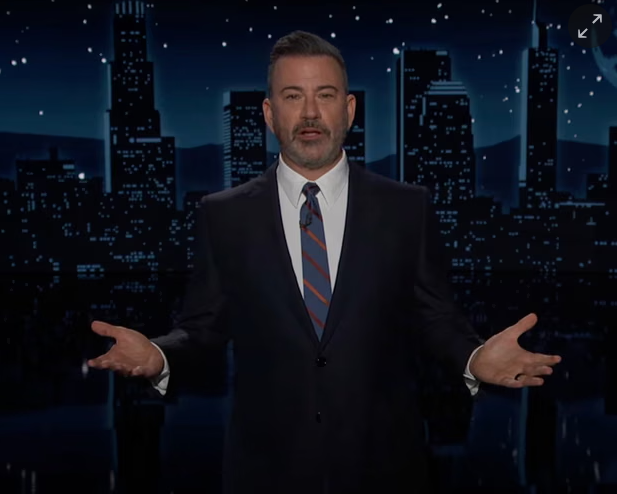 Jimmy Kimmel: ‘The president and his henchmen are doing their best to fan the flames, so they can I guess attack people on the dangerous left.’ Photograph: YouTube