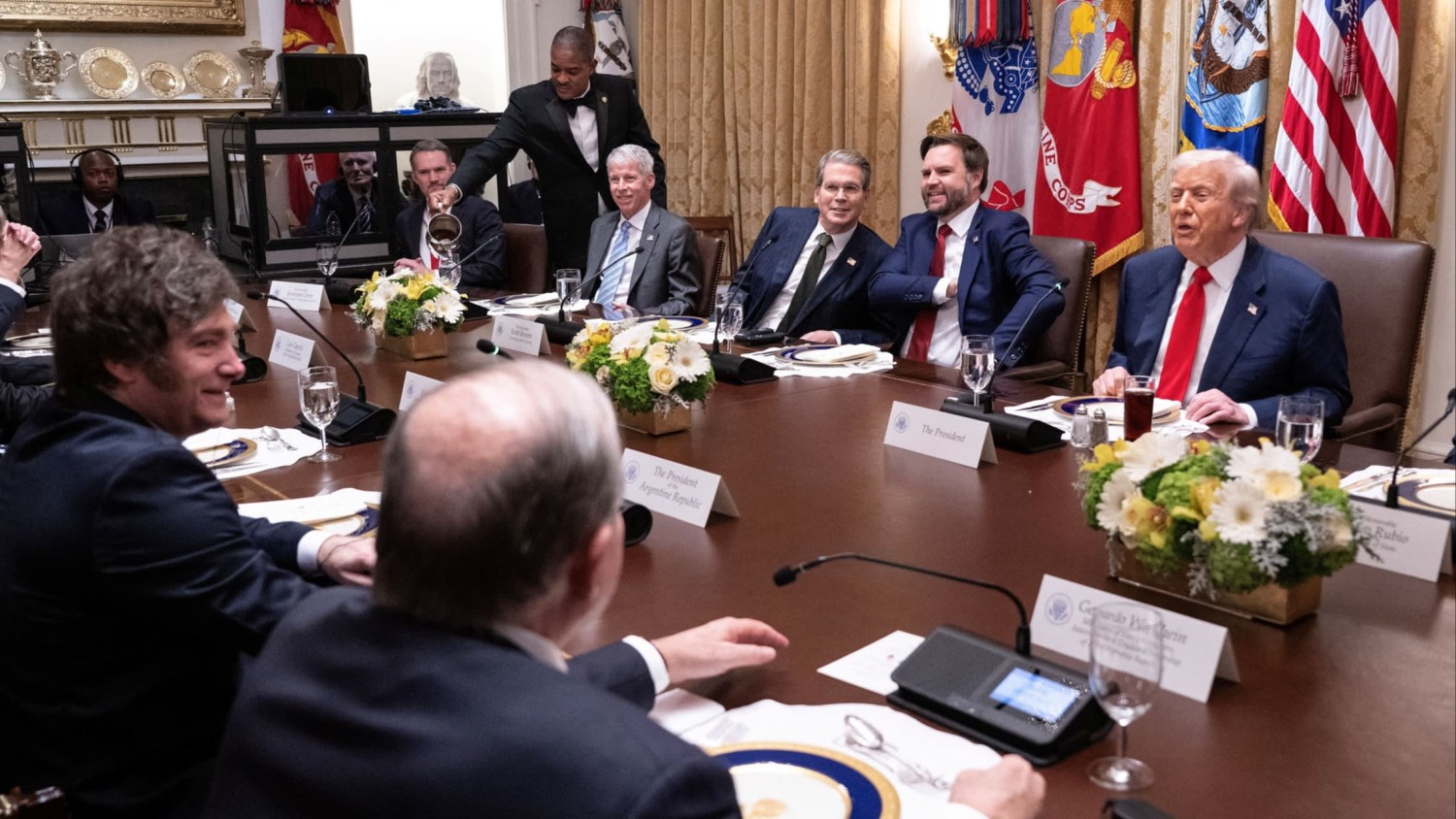 Donald Trump, right, met with Javier Milei, left, at the White House on Tuesday. © AFP/Getty Images