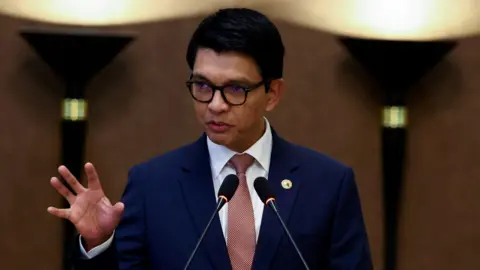 Reuters Madagascar's President Andry Rajoelina seen last week - he has not been seen since last Wednesday