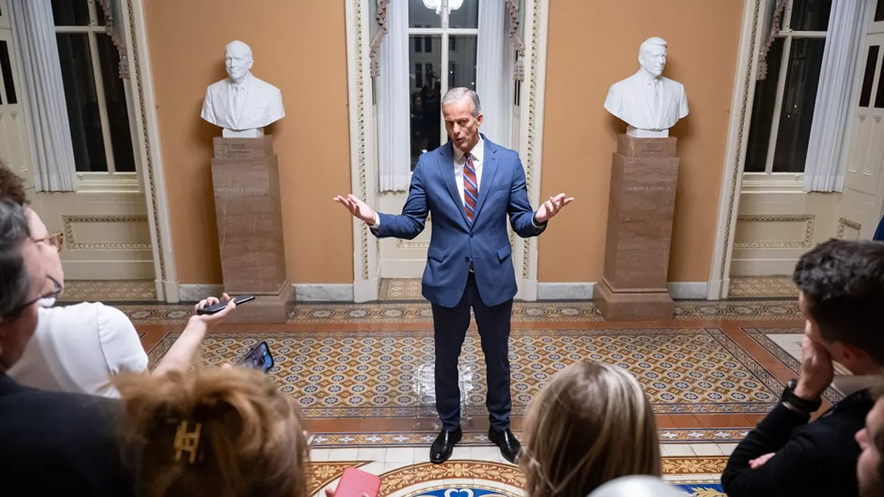 Le leader des républicains au Sénat, John Thune, le 10 novembre à Washington. (Photo Saul Loeb/AFP)
