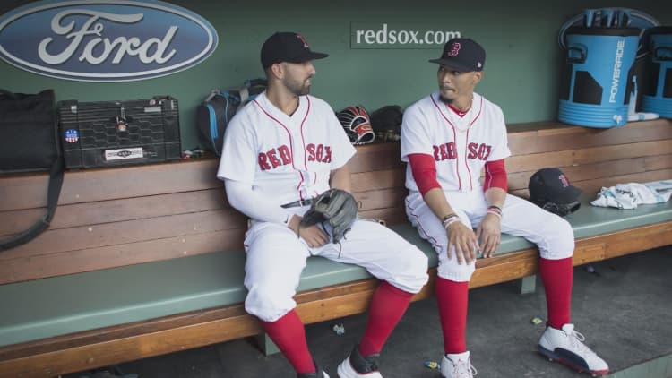 The Boston Red Sox reportedly used an Apple Watch to steal signs. (Marcio Jose Sanchez/Associated Press)