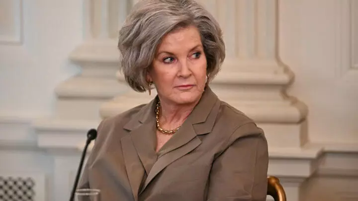 La directrice de cabinet de Donald Trump, Susie Wiles, à la Maison Blanche à Washington, le 8 octobre 2025 © Jim WATSON / AFP