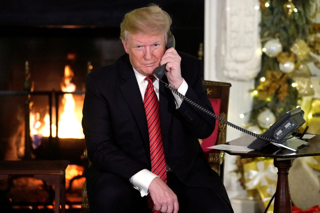 WATCH: Trump takes part in NORAD Santa Tracker calls