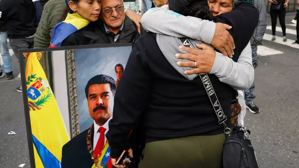 La capture du président vénézuélien Nicolas Maduro suscite de vives réactions. (Photo Cristian Hernandez/Ap/SIPA)