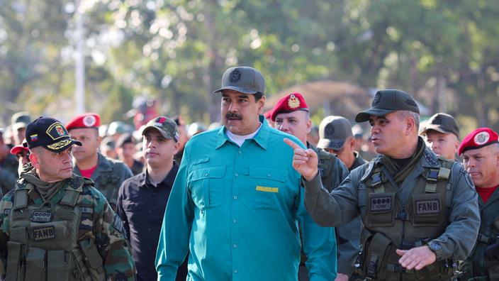 Le président vénézuélien Nicolás Maduro à Valence, au Venezuela, le 27 janvier 2019. HANDOUT / REUTERS