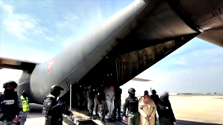 Mexico transfers dozens of cartel members to US as Trump warns of stronger action