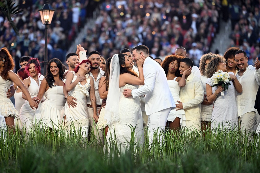 That wedding during Bad Bunny's halftime show? It was real