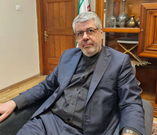 Alireza Salarian conducted the interview at his embassy compound in Nicosia. Photograph: Helena Smith/The Guardian