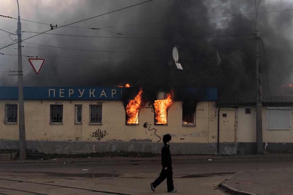 Large-scale Russian attack on Ukraine leaves four dead and dozens injured