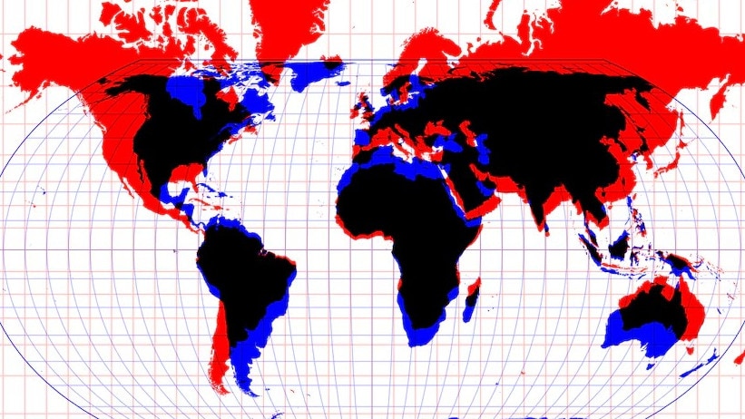 NEW WORLD MAP: Australia’s true size compared to US revealed
