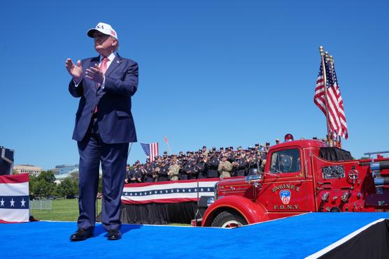 Donald Trump lors d’un événement organisé à l’occasion du vingt-cinquième anniversaire des attentats du 11-Septembre, à Washington, le 8 septembre 2026. JACQUELYN MARTIN/AP