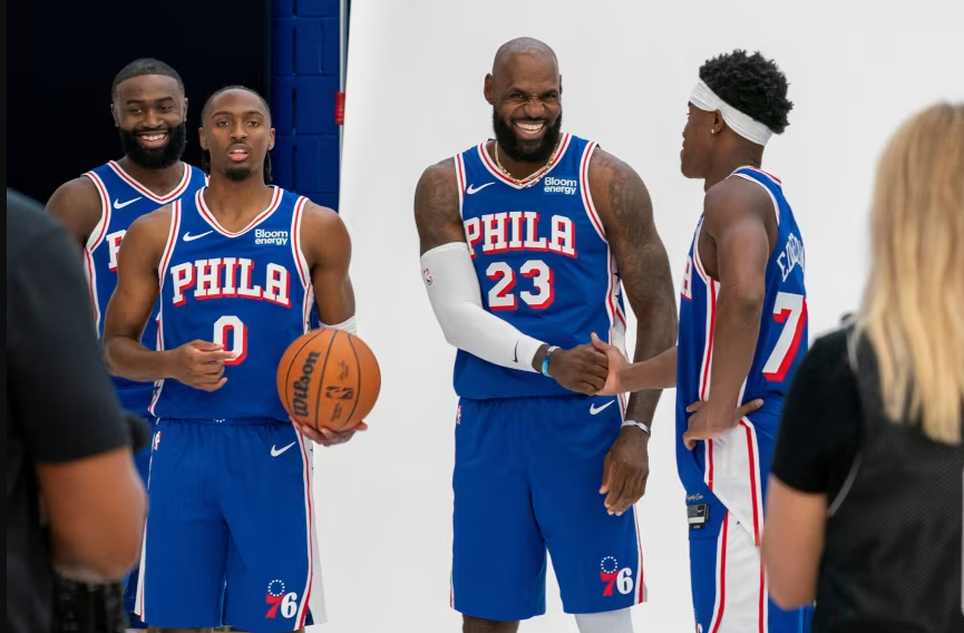 LeBron James arrives as a 76er and sets expectations high: ‘I didn’t leave my family to lose in the second round’