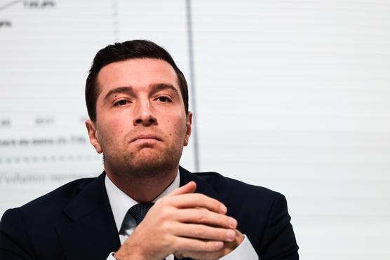 Jordan Bardella, président du Rassemblement national, à Paris, le 6 octobre 2026. CYRIL BITTON/DIVERGENCE POUR « LE MONDE »