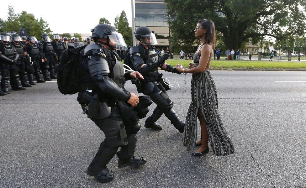 Baton Rouge killing: Black Lives Matter protest photo hailed as 'legendary'