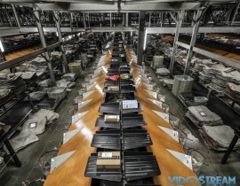 Conveyors carry the packages in the Core, the small-package sorting building at UPS. The conveyor deposits the packages into bags which help to get them to their final destinations. November 30, 2017