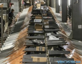 Conveyors carry the packages in the Core, the small-package sorting building at UPS. The conveyor deposits the packages into bags which help to get them to their final destinations. November 30, 2017